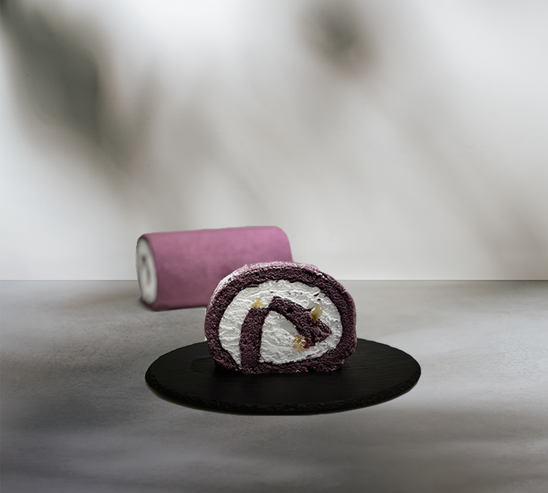 Lavender Orange Roll Cake